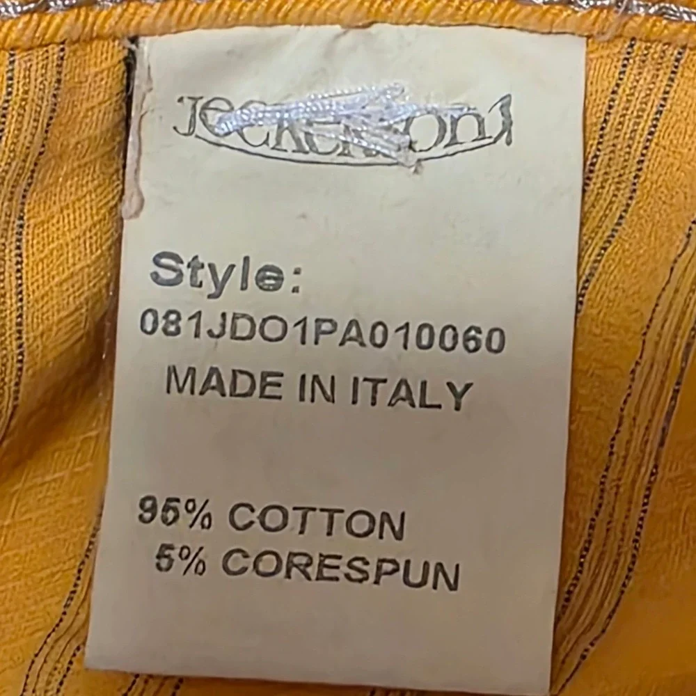 Jeckerson Women's Donna Ochre Yellow Gabardine 5-Pocket Golf Pants Italy Size 31